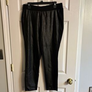 Black Faux Leather Women’s Pants